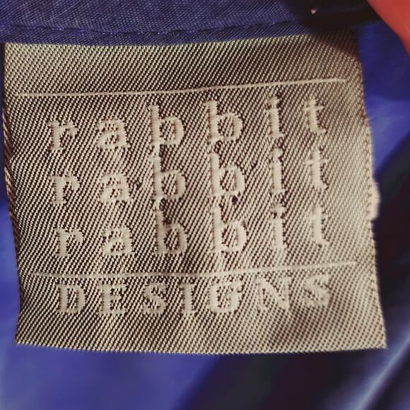 Rabbit Rabbit Rabbit Designs Vintage Blue Maxi Dress Scoop Neck size 12 - Picture 3 of 3